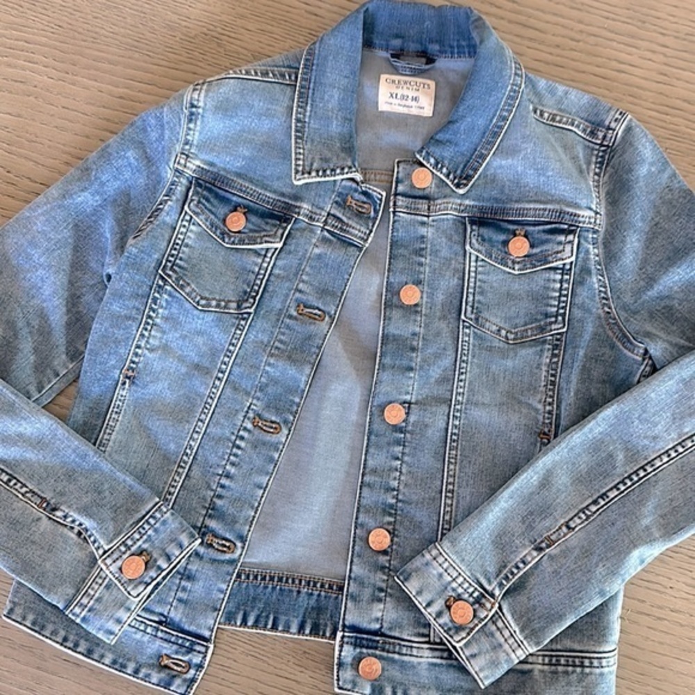 J Crew / Crewcuts XL 12-14 Girls Denim Jacket Never Worn